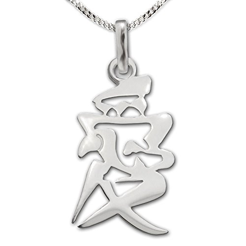 Pendentif Caractères chinois Amour en argent, le cadeau parfait pour célébrer vos proches