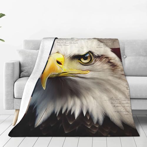 Couverture aigle pour canapé en flanelle de microfibre douce 152x127 cm - 2