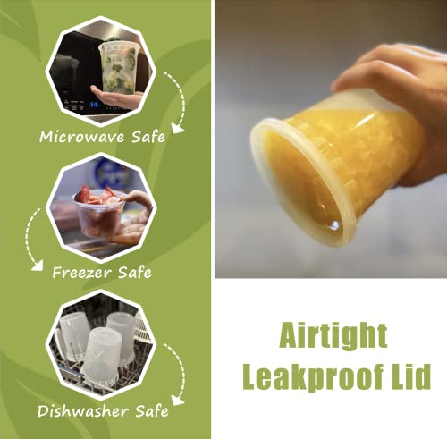 Tokuyo [24 Sets - 16 Oz.] Plastic Deli Food Storage Containers With Airtight Lids Use For Microwave,Freezer,Dishwasher-Safe,Bpa Free,Leakproof,Recyclable #TOP4