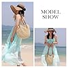 Jywmsc Femmes Grand Sac de Paille Sac de Plage D'été Sac à Main Souple Fourre-tout Sac E'épaule en Rotin pour Les Vacances #4