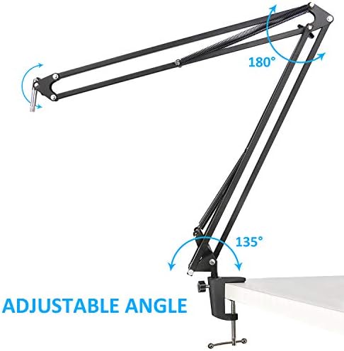 Rode NT1A Mic Stand with Pop Filter - Microphone Boom Arm Stand with Windscreen Foam Cover for NT1A, NTK, K2, NT2 A Rode Podcaster by YOUSHARES