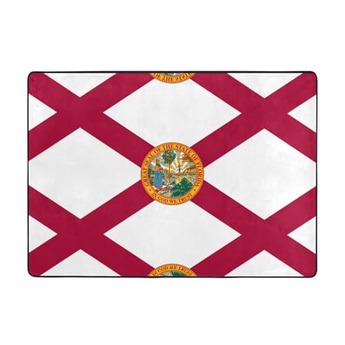 Teppich mit Flagge von Florida, 203,2 x 147,3 cm, der Teppich für jeden Raum, weiche, waschbare...