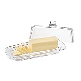  cristal de vidrio de cristal de borosilicato – esta descubiertas mantequilla cuencos son un diseño elegante y se componen de resistente, suciedad y geruchsresistentem de vidrio de borosilicato para uso duradero y.