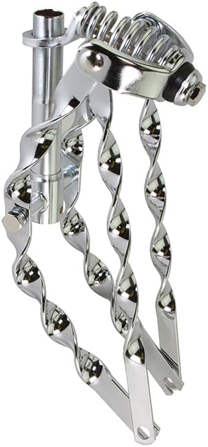 Lowrider Bike 12 Bent Flat Twisted Spring Fork 1 Inch Chrome.