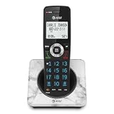 AT&T GL2101-1M DECT 6.0 Cordless Phone with Call Block - Marble, Caller ID, Full-Duplex Speakerphone, 2" Backlit Display, Lighted Keypad