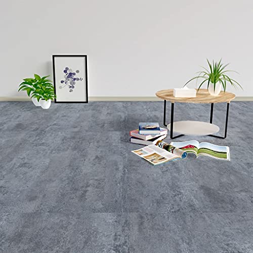 HOMIUSE Laminado para suelos laminados, autoadhesivo, 5,11 m², PVC, mármol gris, PVC, autoadhesivo, para suelo laminado, aspecto de madera, revestimiento de pared, lámina autoadhesiva para cocina,