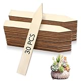 30Pcs Wooden Plant Labels, Outdoor Indoor Garden Markers and Name Tags for Seedlings Flowers Vegetables - Reused Waterproof Plant Label Stakes, 6 x 0.78in