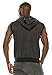 Angel Cola Men's Sleeveless Hoodie Zip Up Vest PT601 N.Dark Gray XL