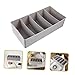 STOBOK 5grids Desktop Organizer Tray Multiple Compartments for Cash and Tickets for Schools Offices and Retail Spaces Gray Bill and Sections