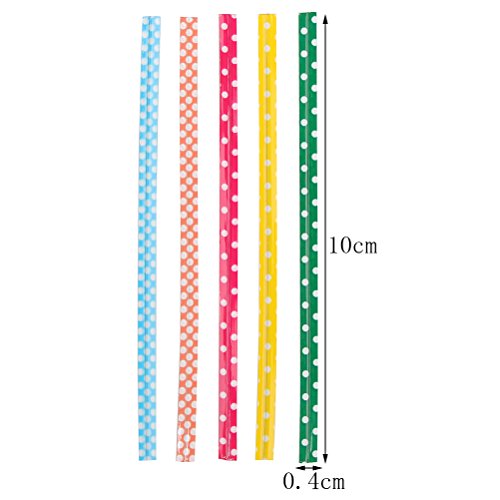 image for Pengxiaomei 500 Pcs 4 Inch Bag Twist Ties, Colorful Bread Ties Wire fo