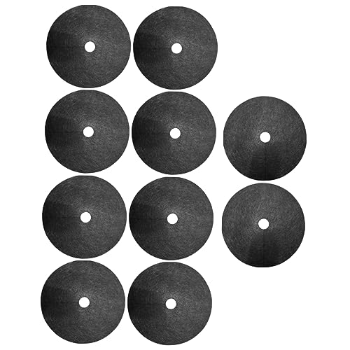 Yardwe Breathable Moisturizing 10pcs Weeding Membrane Control Cloth for Garden Landscape Driveway Greenhouse (62cm Od 7cm Id)