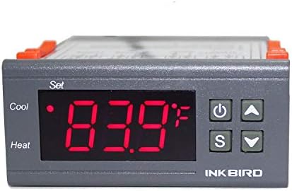 Inkbird Temp Control Thermostat ITC1000 Dual Stage Digital Temperature Switch Controller ℃ ℉ Display Heating Cooling Relay NTC Sensor 3D Printer Freezer Fridge Hatching 110 Volt