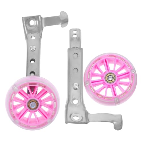 Ruedas de Entrenamiento para Bicicleta Toddmomy, Reforzadas y Silenciosas, con Marco de Acero Rosa, para Aprendizaje del Equilibrio y Equipamiento de Seguridad miniatura 1