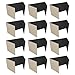 Flipside Products 18”x 48” Black Study Carrel, Privacy Boards, Student Privacy and Focus Booth for The Classroom, Desk Divider Cubby for Tests, Made in USA - 12 Pack