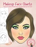 Makeup Practice Charts: 100 Blank Make-up Face Chart Worksheets with Open and Closed Eyes