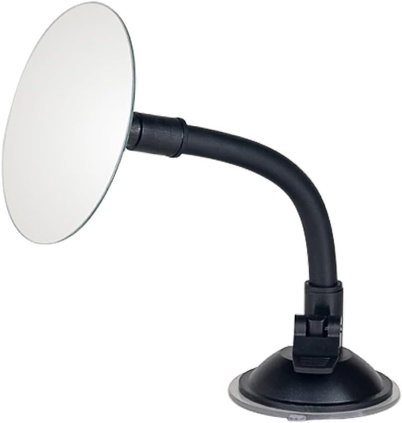 Suction Cup Baby Car Mirror, Adjustabe Long Arm HD Glass Convex Wide Angle Interior Rearview Baby Rear Facing Mirror Round Rear View Mirror