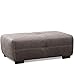 CAVADORE Hocker Mavericco / XXL-Fußbank, Sitzhocker, Polsterbank in Lederoptik / Modernes Design / Passend zu Big Sofa und Ecksofa Mavericco / 108 x 71 x 41 / Braun