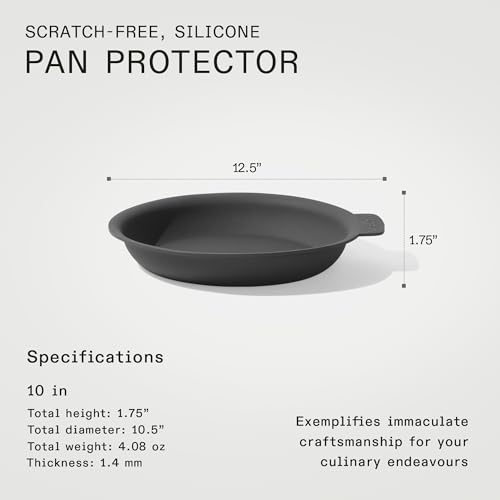 Image of Made In Cookware - 10 inch Frying Pan Protector - Molded Silicone - Dishwasher Safe - Graphite