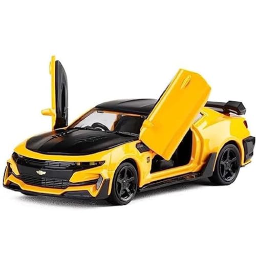 Image of Metal Pull Back Diecast Car 1:32 CHEVROLATE Camaro Pull Back Car Model with Sound Light Boys Gifts Toys for Kids【Pack of 1】,multicolor
