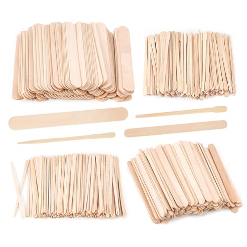 EWVVSS 1000 Pcs Waxing Sticks Assorted Sizes