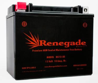 ATV Battery; RG12-BS 250+ CCA's; Fits Can-am (2007, 2008, 2009, 2010, 2011, 2012, 2013, 2014, 2015, 2016, 2017, 2018, 2019, 2020, 2021, 2022, 2023) DS250 / DS 250