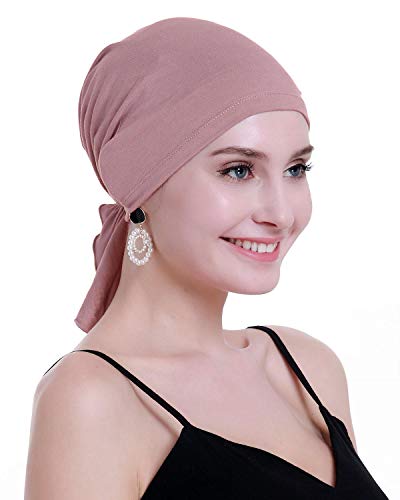 osvyo – Foulard en Bambou pour Femme, pour Perte de Cheveux, chimiothérapie, Cancer, Emballage scellé, Blush Abricot Clair, Taille Unique – vue 5