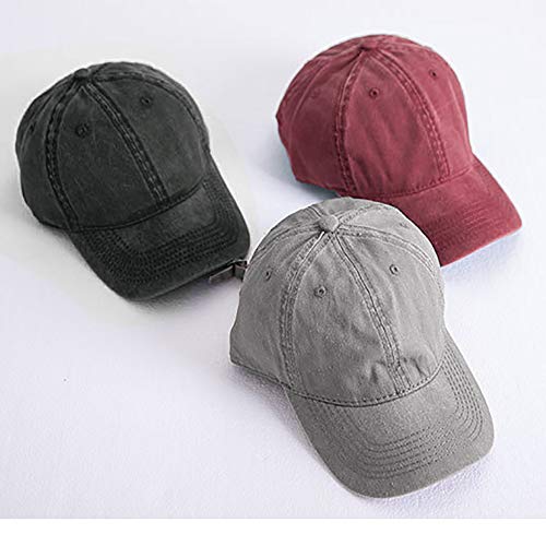 Image of Glamorstar Classic Unisex Baseball Cap Adjustable Washed Dyed Cotton Ball Hat