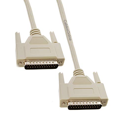 CablesOnline 6ft. DB25 Male to Male 25-Conductor Fully-Wired Serial, Parallel or SCSI Straight-Through Cable, S-0006