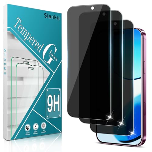 Slanku 3 Pack for iPhone 18 Pro Max Privacy Screen Protector Tempered Glass