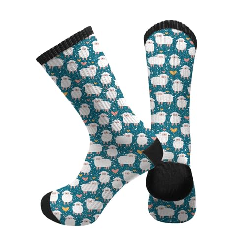 Image of MOLIAN Athletic Crew Cushion Socks Unisex Breathable Mid-Calf Socks for Running Workout