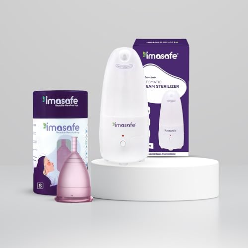 IMASAFE Electric Menstrual Cup Steam Sterilizer, Pink, Small