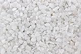 2-2,4m² -25 kg Steinteppich/gerundeter, gewaschener Marmorkies 2-4mm, inkl. 1,5kg Epoxidharz-Bindemittel (Bianco Carrara)