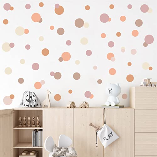 Easma Polka Dots Wall Decals Circle Wall Stickers Dots Window Clings Vinyl Wall Decal Removable Primary Colors Vinyl Circle Wall Stickers Easy Peel And Stick Wall Decals #TOP6