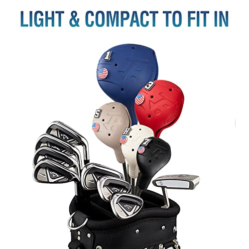 Franktech Golf Head Covers, 4Pcs Or 1Pc Eva Plastic Golf Club Covers For Driver Fairway Woods Hybrid, Driver Head Cover With Pins, Fit All Right-Handed Golf Clubs, Easy On Off, Washable, Funny #TOP7