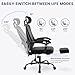 Ergonomic Office Chair with Footrest, Ergonomic Desk Chair with Adjustable Lumbar Support, High Back Mesh Office Chair with Headrest, Executive Office Computer Chair 360 Swivel Task Chair Black