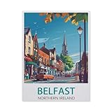 Puzzle Für Erwachsene 1000 Teile DIY Papier Puzzles Erwachsene Kinder Puzzle Klassisches Puzzle，Belfast Nordirland，1000 Teile Puzzle Geschenke Für Liebhaber Oder Freunde（50x70cm）-AW87