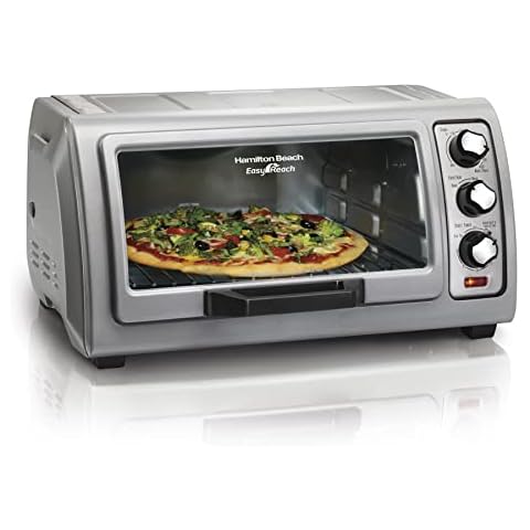 Hamilton Beach Countertop Toaster Oven with Roll-Top Door Cover