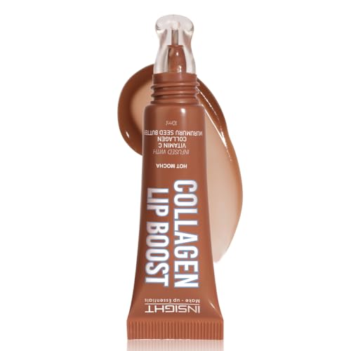 Image of INSIGHT Collagen Lip Boost - Hot Mocha (10g) |Glossy Non-Sticky Finish | Vitamin C & Hydrating Treatment | Long Lasting Moisturization | Lightweight Daily Lip Wear