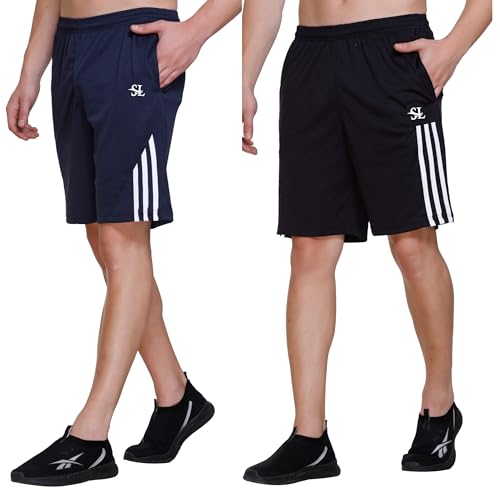 Image of Men's Shorts | Shorts for Men's | Men's Cotton Shorts | Dual Pocket Sleep Shorts - Regular Shorts - Workout, Gym, Running, Sports and Yoga Shorts - Pack of 2