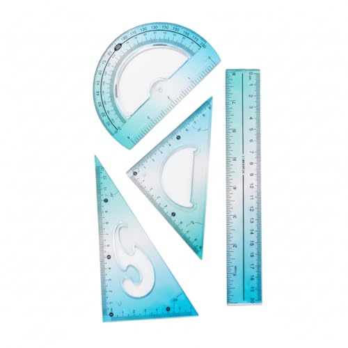 Ya en mundofriki.es: 4 Piezas Juego de reglas,conjunto de regla set reglas escolares de geometría para el maestro estudiante de la escuela (Azul Degradado)