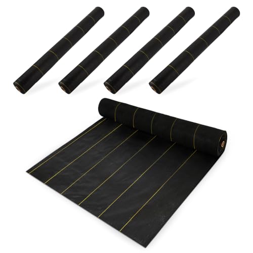 Dewitt Sunbelt Heavy-Duty Weed Barrier Fabric 3.2 oz, 6 x 300 Feet, 5-Pack