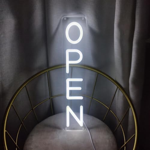 Image of Neon LED Open Sign 17in w /Remote Controller, Electric Light Up Sign for Business, Shop, Pub, Bar, Restaurant, Coffee Shop, Salon, Hotel