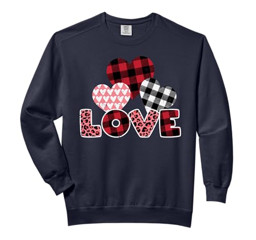 Valentines Day Plaid Hearts Love Vintage Women Girls Kid Men