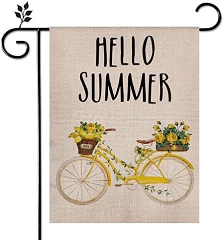 Eiazuiks Summer Garden Flag Floral Spring Double Sided Vertical Rustic Farmhouse Yard Seasonal Holiday Outdoor Decor 12×18 Inch EF096