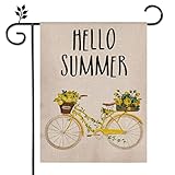 Eiazuiks Summer Garden Flag Floral Spring Double Sided Vertical Rustic Farmhouse Yard Seasonal Holid