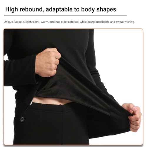 Conjunto de Ropa Interior Térmica Calefactada para Hombre y Mujer, Pantalones y Camiseta Calefactados Eléctricos USB Unisex con 52 Zonas Calefactadas, Lavables,S - imagen 6