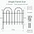 AMAGABELI GARDEN & HOME 10 panels Decorative Garden Fences and Borders for Dogs 24in(H)×10ft(L) No Dig Metal Fence Panel Garden Edging Border Fence For Animal Barrier Fencing for Flower Bed Yard Patio