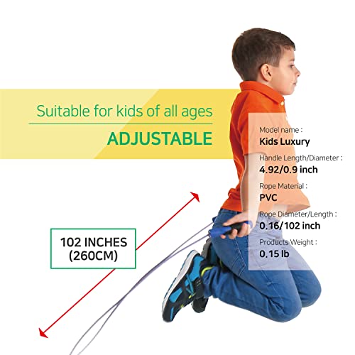 KSY Kids Luxury Jump Rope (UA115, Yellow) – Soft Ergonomic Grip for Children | Lightweight, Safe & Colorful | Adjustable PVC Rope, Premium Build, Made in Korea by KSY JUMP ROPE - Image 7