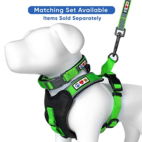 Pawtitas Vest Adjustable Padded Reflective Dog Harness Provides Comfort Control For Walk, Train And Reduces Pull Tugging Great Pet Accessories | Step In Dog Harness Large Green Vest #TOP7