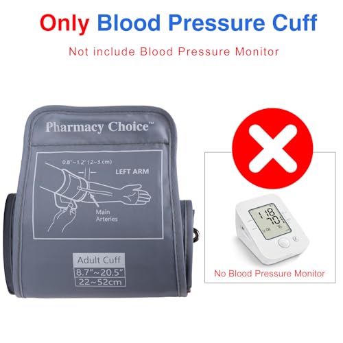 Image of Extra Large Blood Pressure Cuff, Compatible with Most Monitors, ARM Blood Pressure Replacement Cuff with 8 Connectors,Adult Cuff (8.7 inch-20.5 inch)